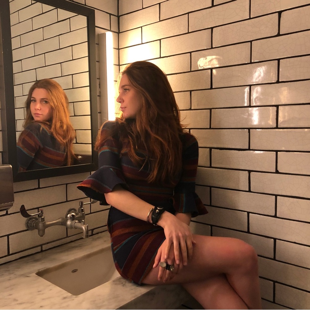 Striped Woven Mini Dress